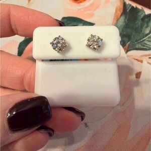 Elegant Sterling Silver Moissanite Earrings